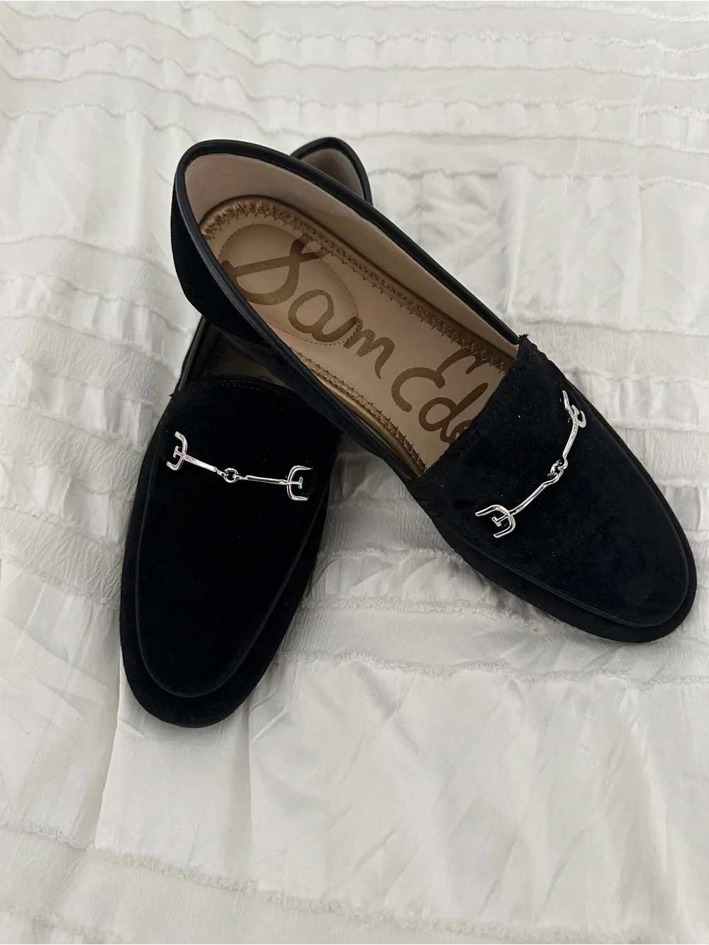 Sam EdelmanWomen’s Black Velvet Bit Loafers